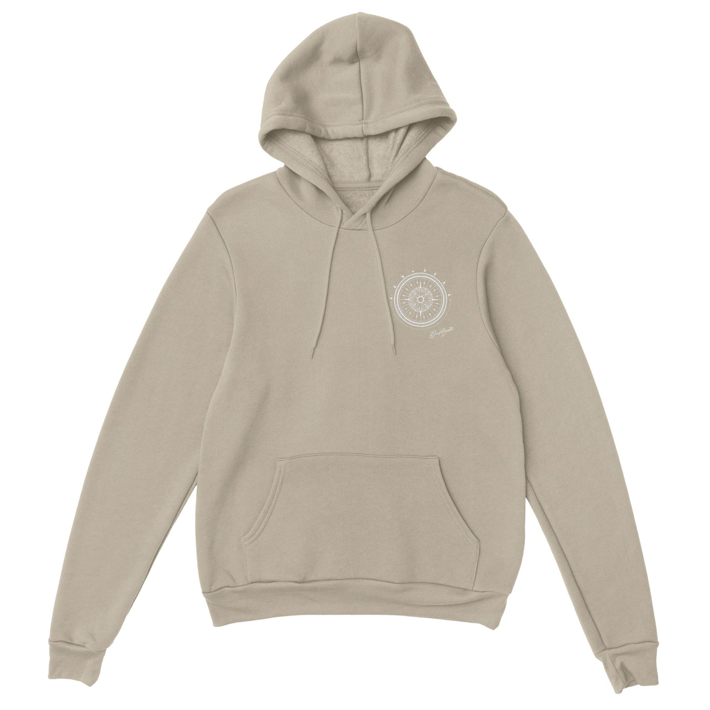 Compass - White Ink Hoodie
