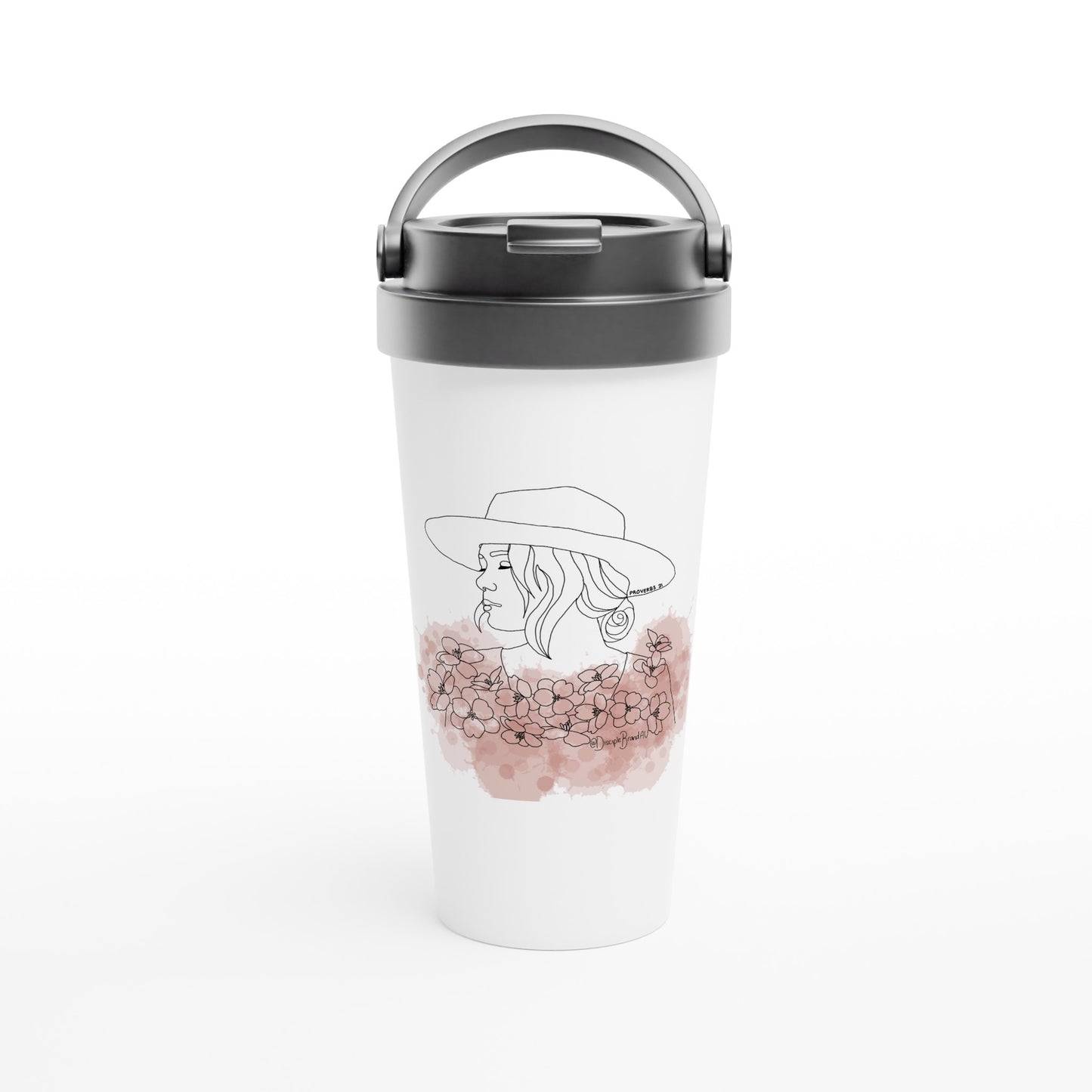 Proverbs 31 - Stainless Steel Travel Mug Blush