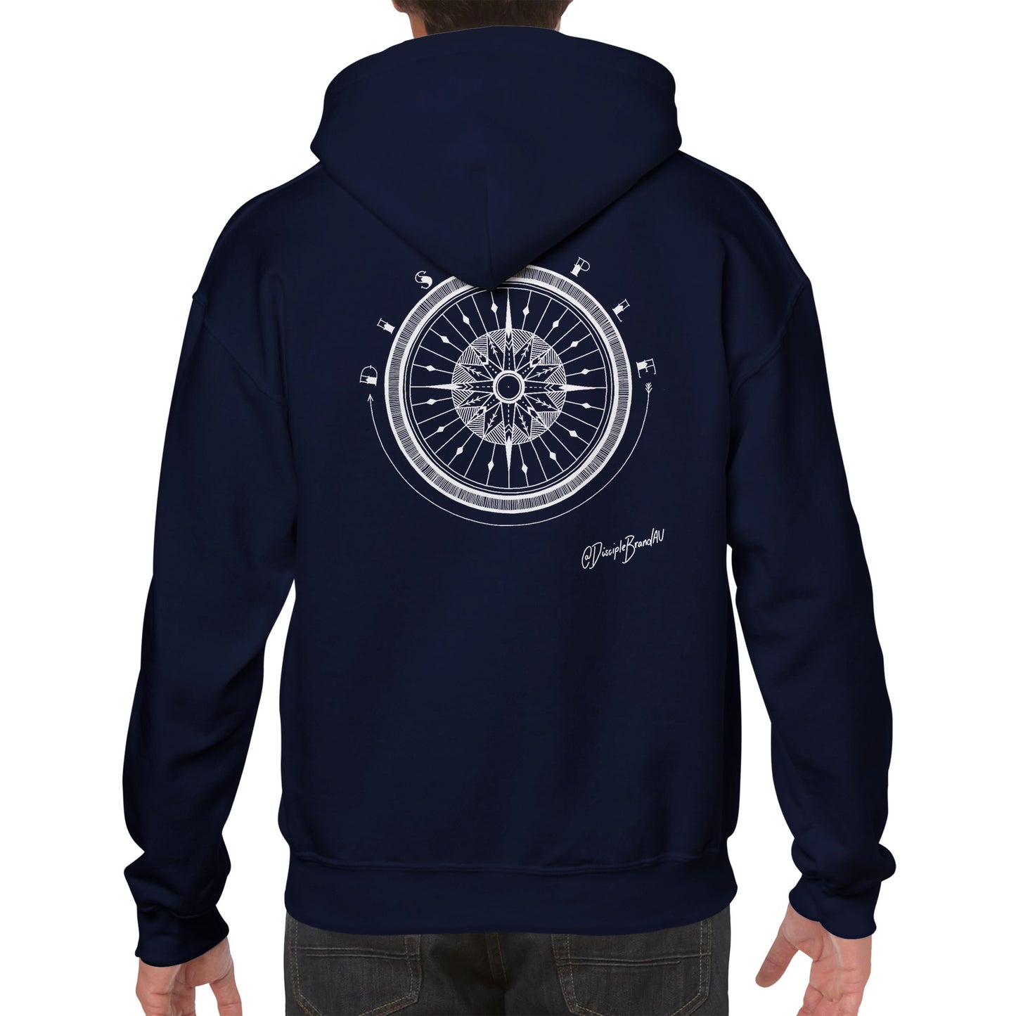 Compass - White Ink Hoodie