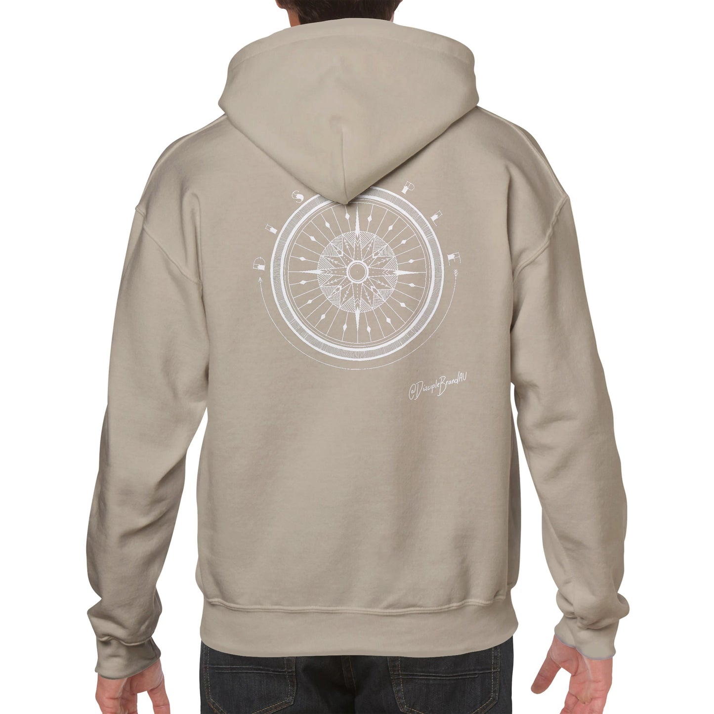 Compass - White Ink Hoodie