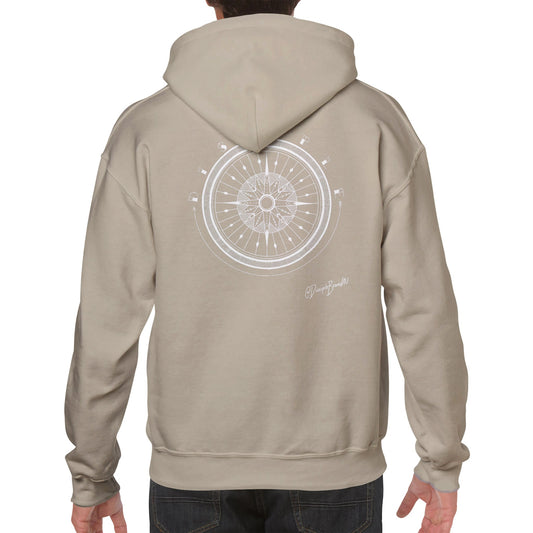 Compass - White Ink Hoodie