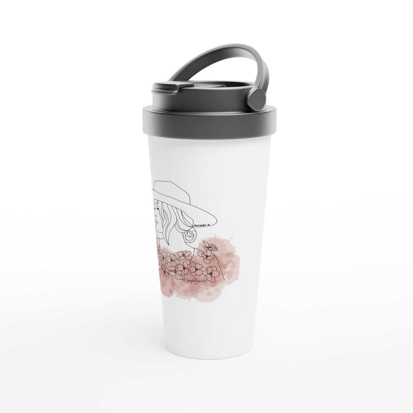 Proverbs 31 - Stainless Steel Travel Mug Blush