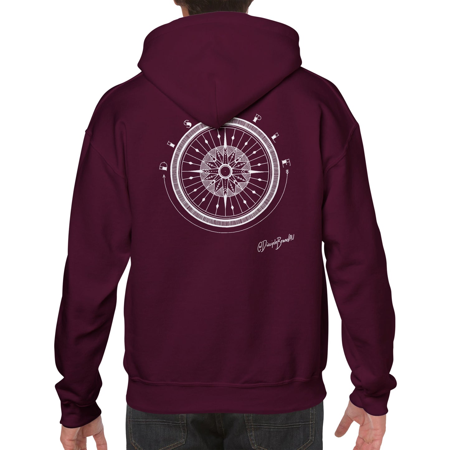 Compass - White Ink Hoodie